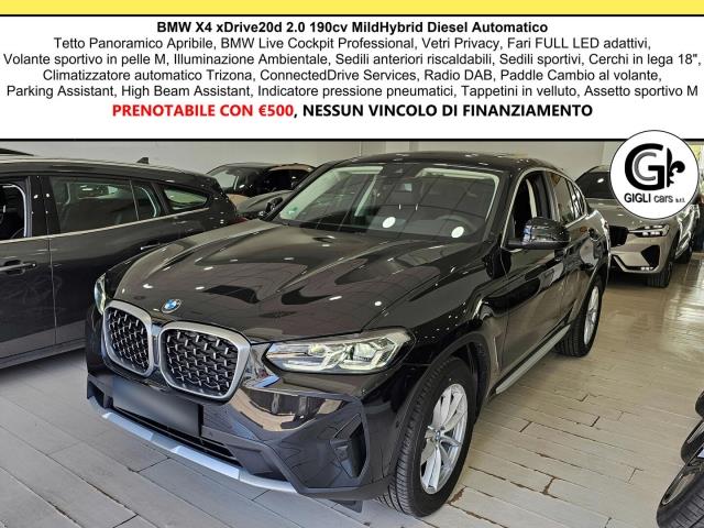 BMW X4 XDrive 20d Tetto CockpitPro FullLED LuceAmbientale CarPlay